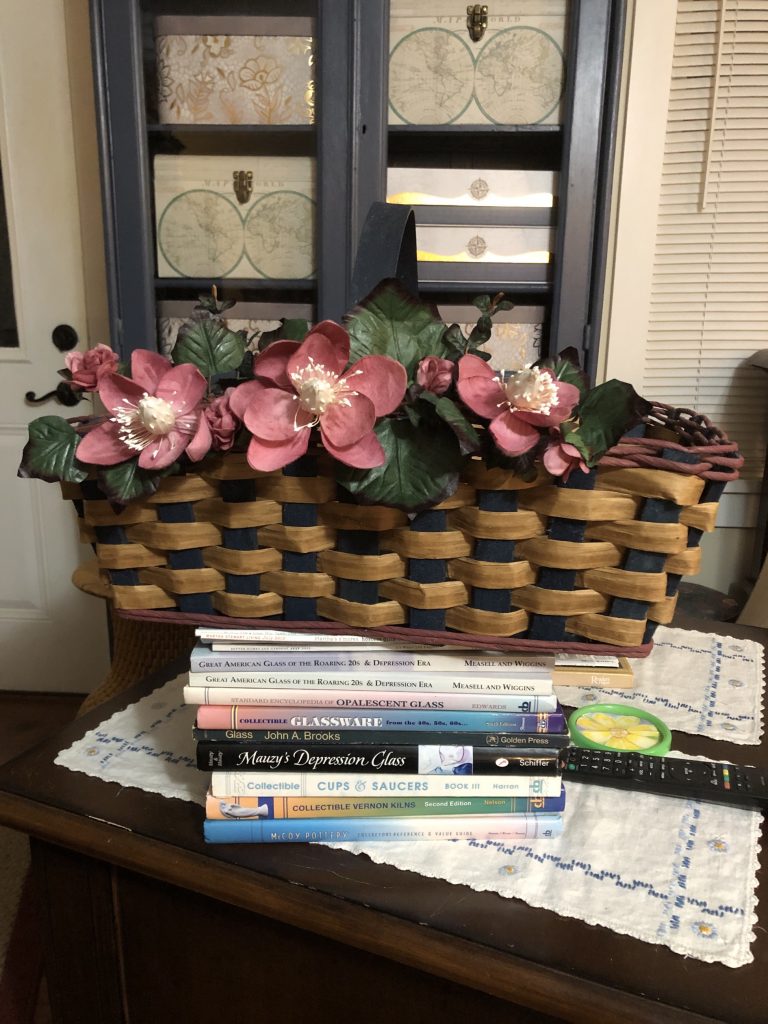 Maroon, Green, & Tan Basket, $12​
